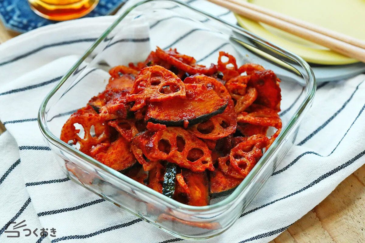 れんこんとかぼちゃのバルサミコサラダ