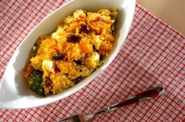 カボチャとチーズのスイートサラダ