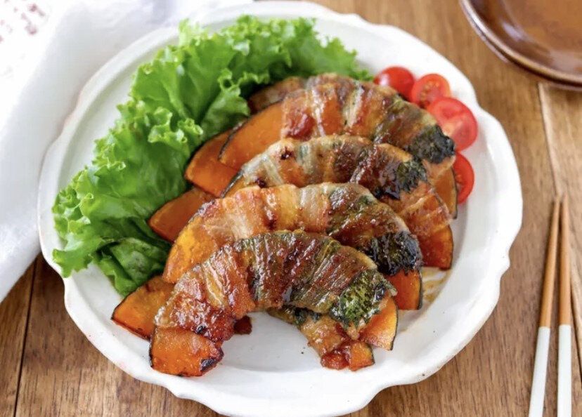 【人気のおかず】ごはんに合う！肉巻きかぼちゃのはちみつ醤油焼き
