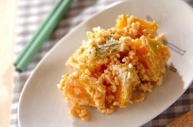 カボチャのアーモンド和え