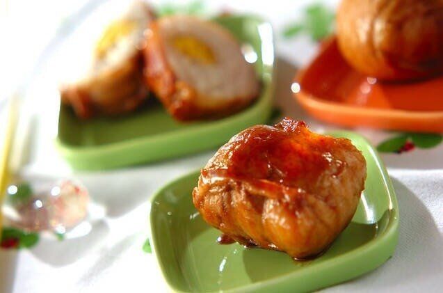 卵入り肉巻きおにぎり