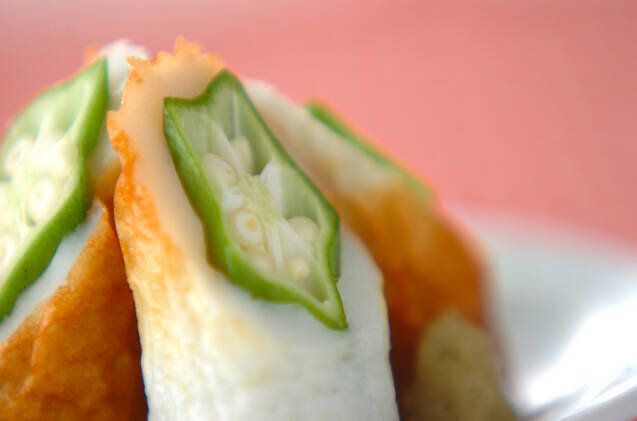 ちくわのオクラ詰め