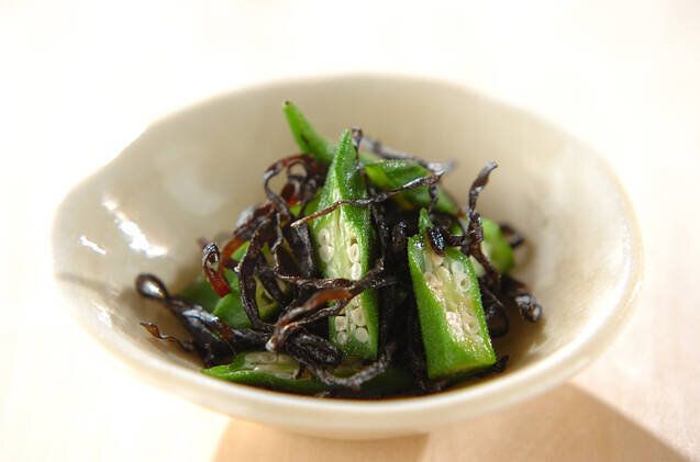 スピード副菜!オクラの塩昆布和え
