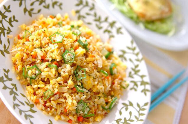 オクラポン酢チャーハン