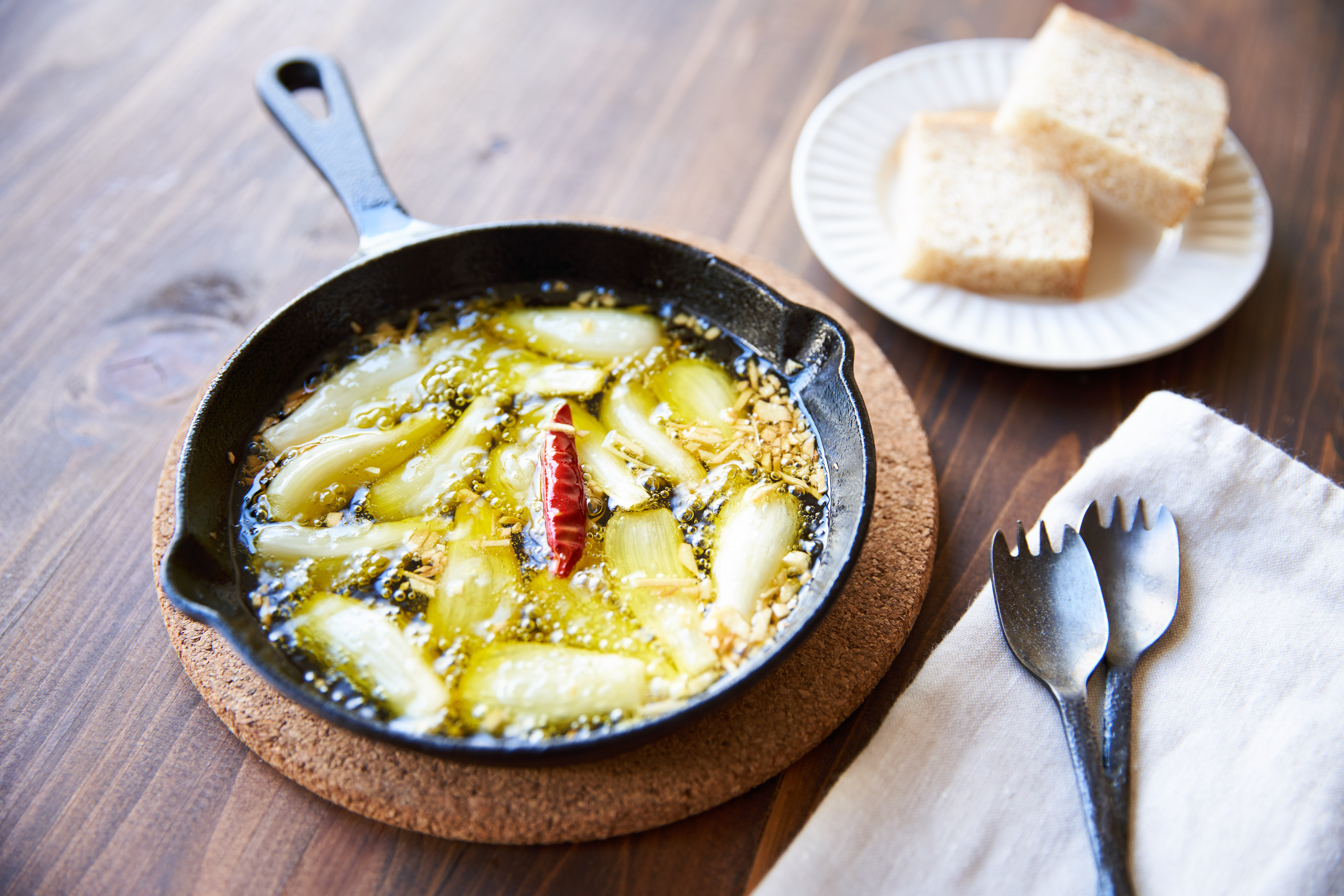 【栄養満点】生らっきょうのアヒージョ