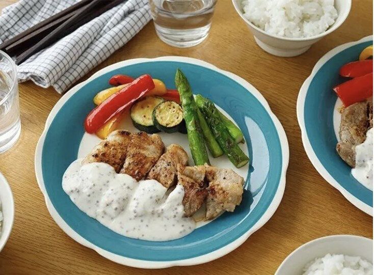 塩ガーリックヨーグルトのやわらかポークソテー