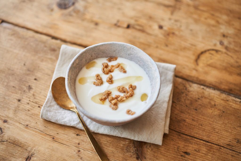 カリカリ大豆ミートのヨーグルト