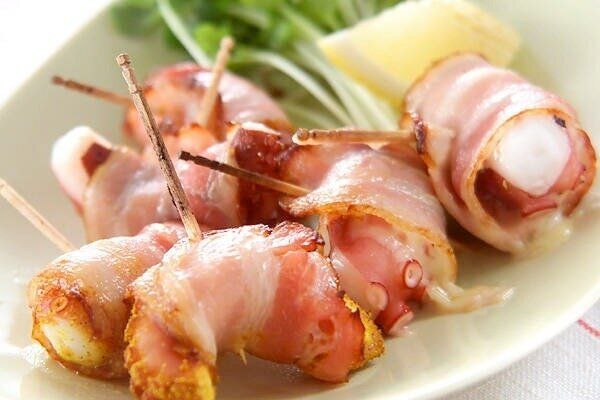 タコのベーコン巻き