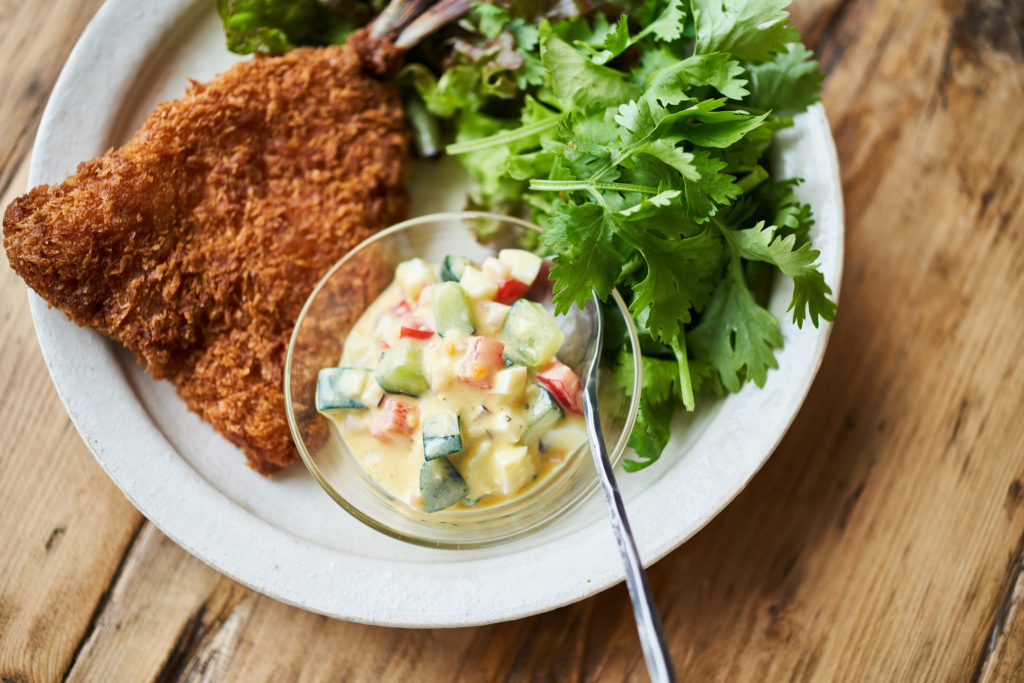野菜を食べる、ヨーグルトタルタルソース