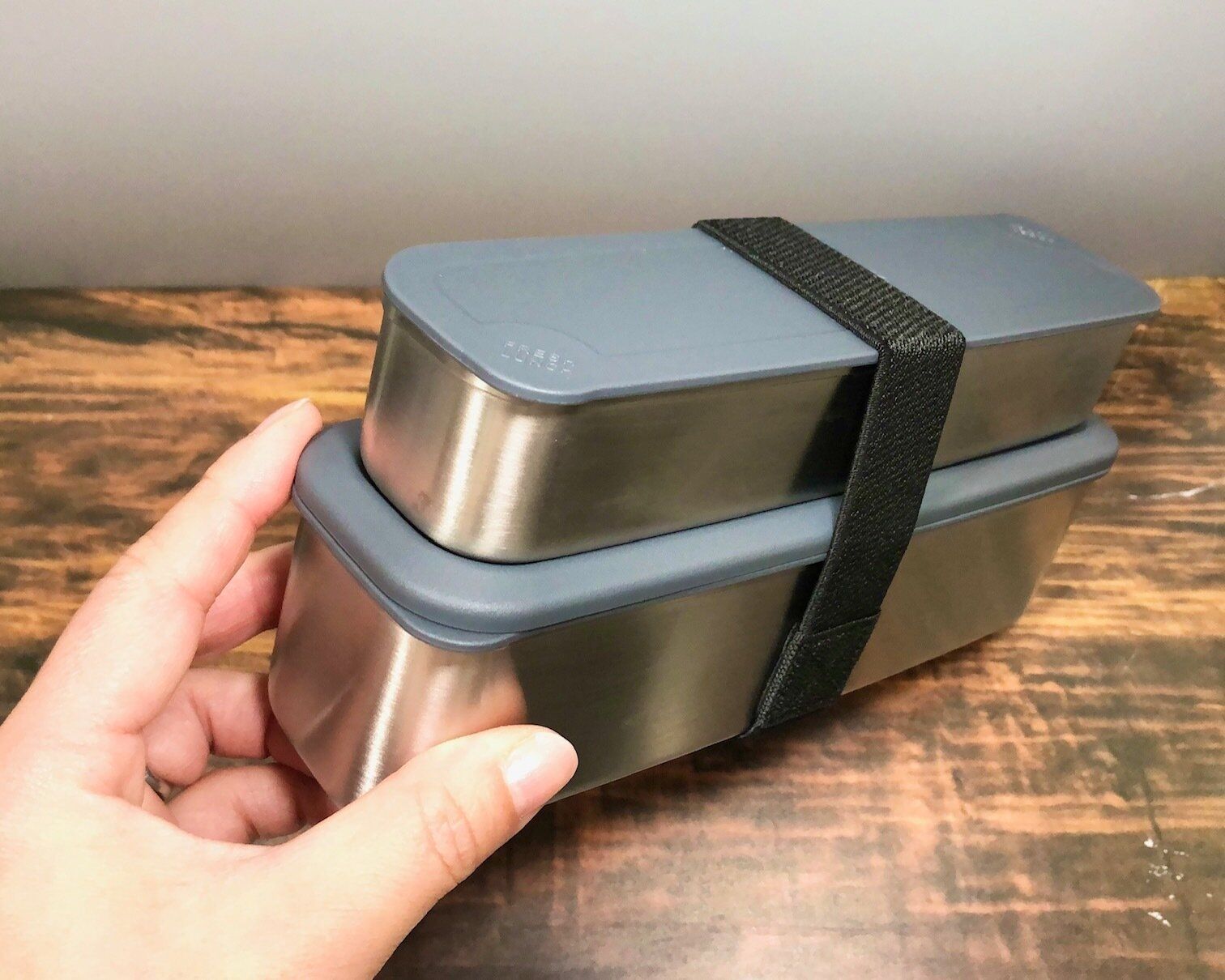 2段ステンレスのスリム弁当箱