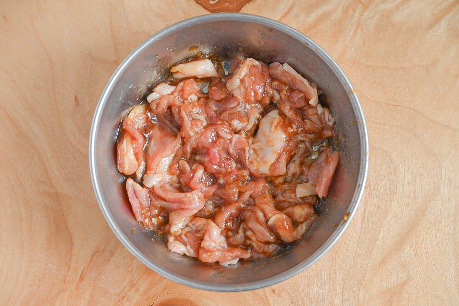 下処理した豚肉