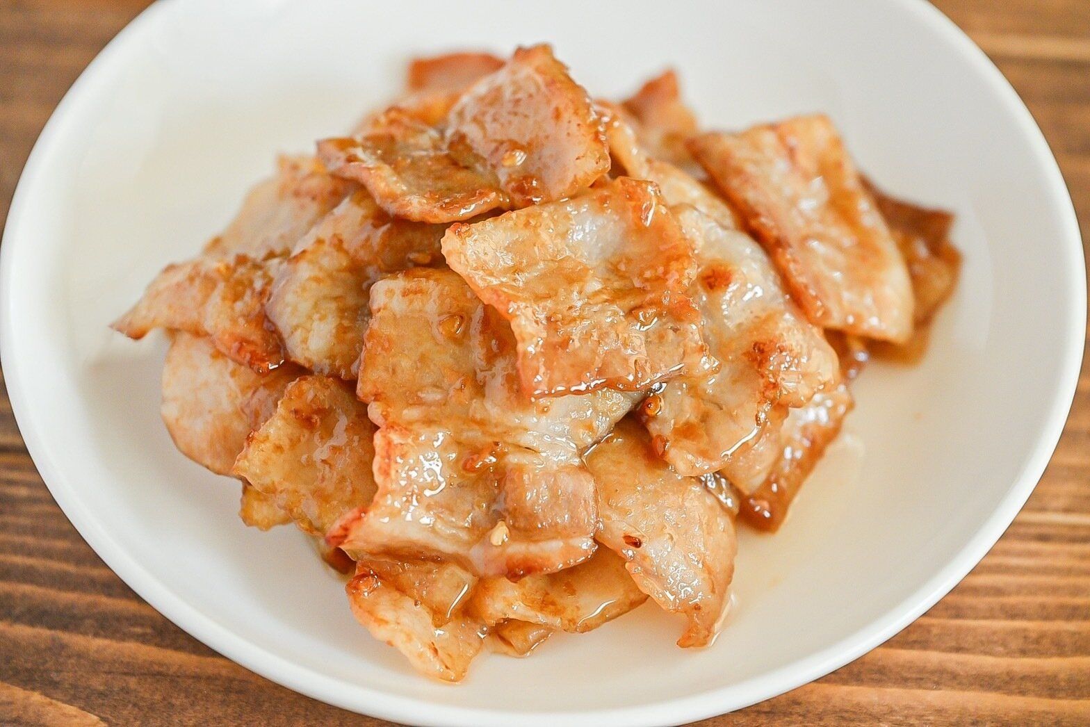 バカッタレ丼のたれで炒めた豚肉