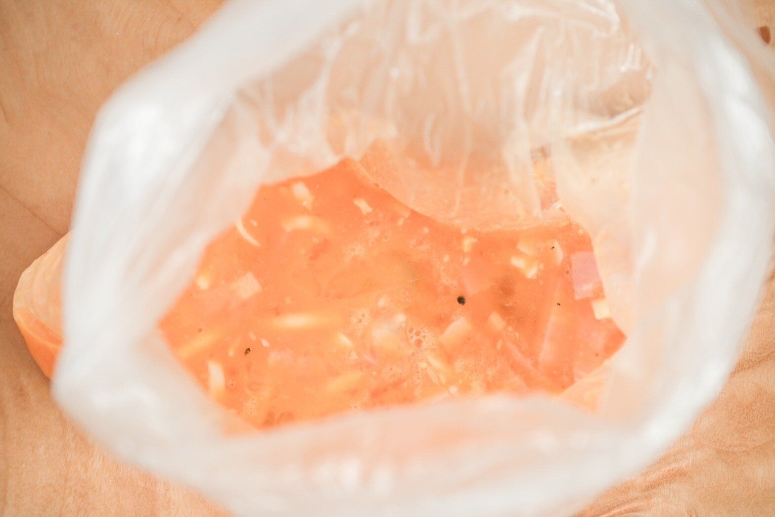 加熱前のオムレツ