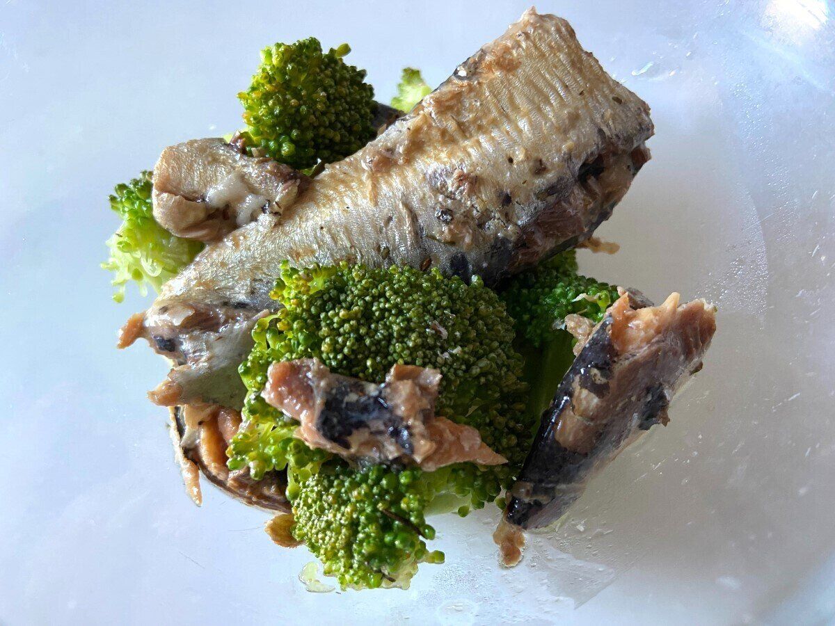 ブロッコリーと和えて