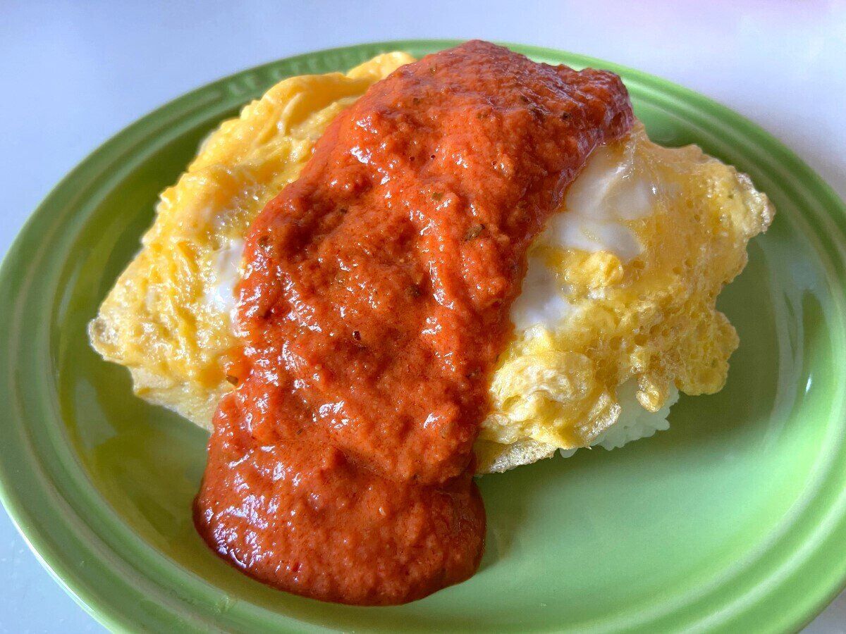 オムライスにかけても