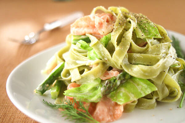 生ハムのフェットチーネ