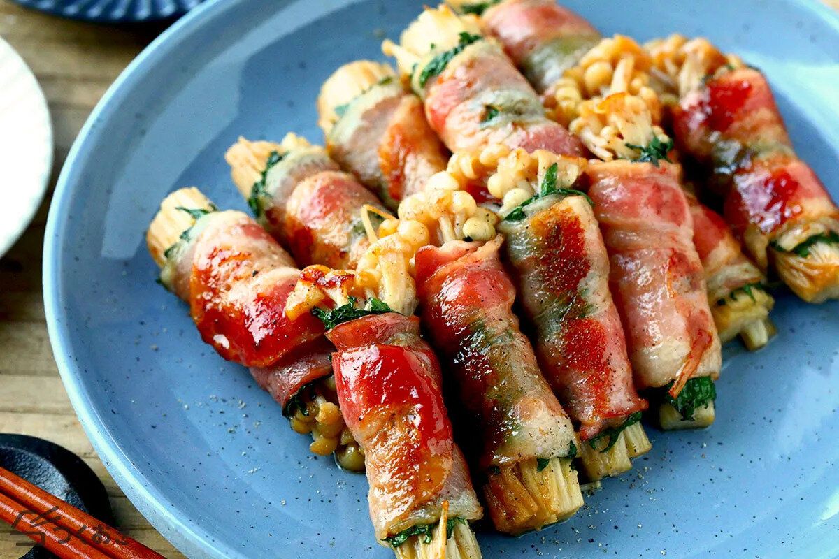 えのきのベーコンしそ巻き