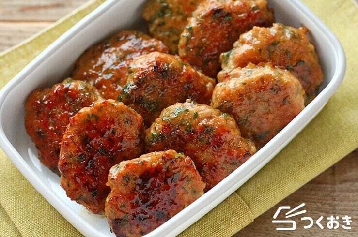 みょうがと大葉の鶏つくね