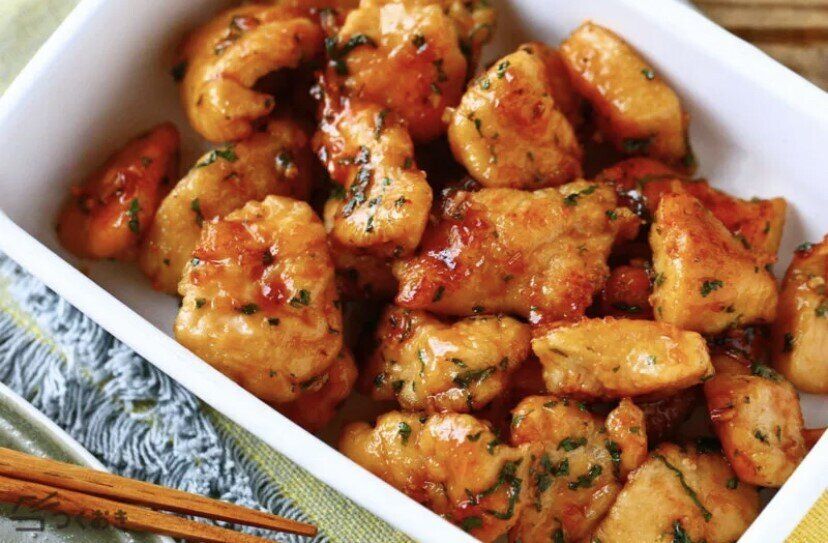 鶏むね肉の大葉にんにく醤油がらめ