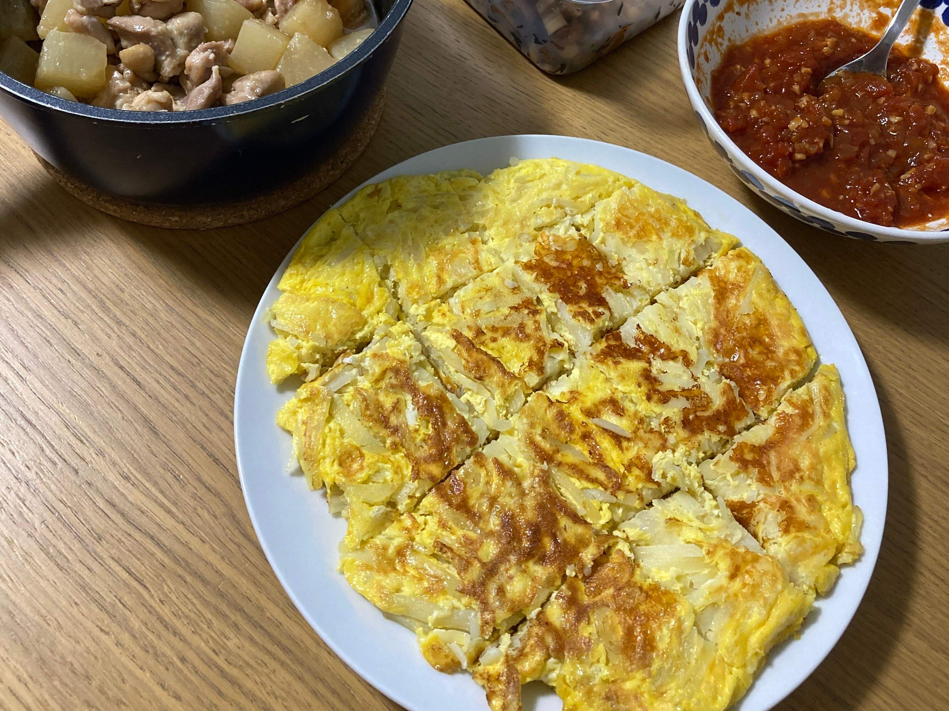 じゃがいもと玉ねぎのスペイン風オムレツ