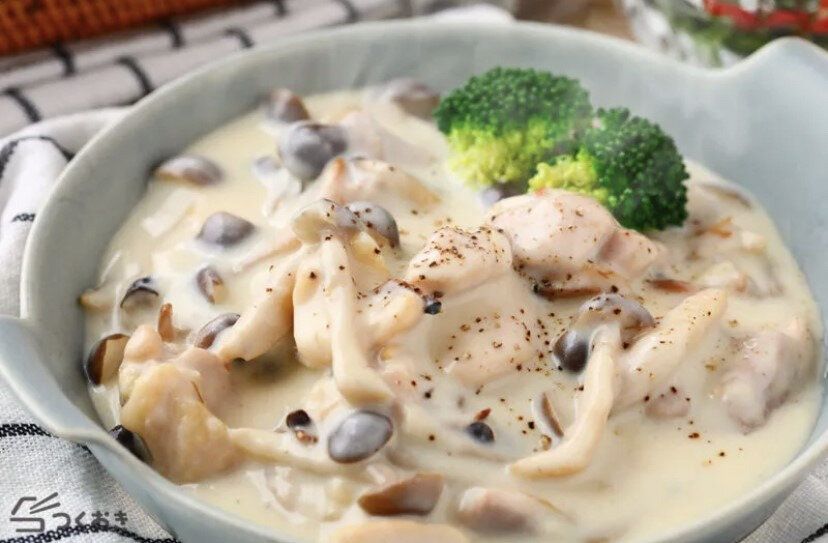 鶏肉としめじのクリーム煮