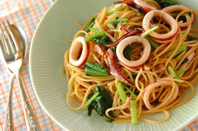 イカ入りパスタ