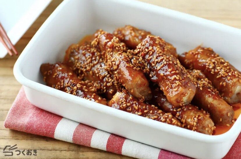 長芋の豚肉巻き旨辛味