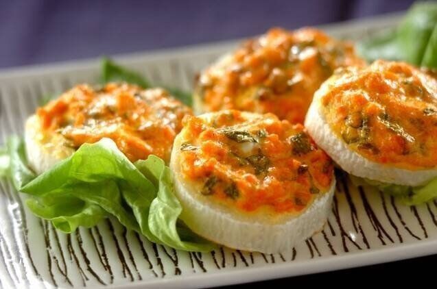 鮭長芋のトースター焼き