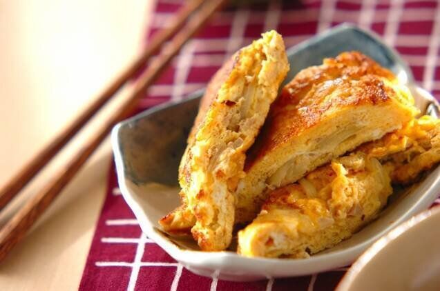 ツナと玉ネギの卵焼き