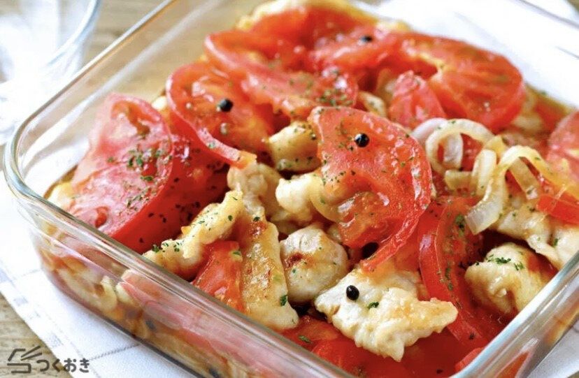 チキンとトマトと玉ねぎのマリネ