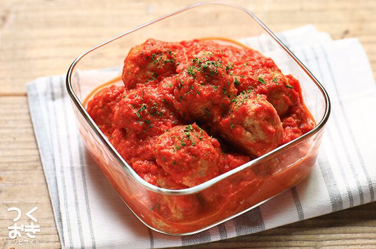 チキンボールのトマトクリーム煮