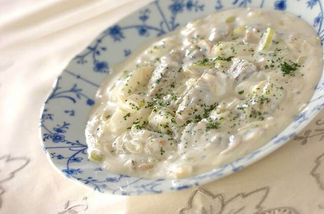 カブとカキのクリーム・シチュー