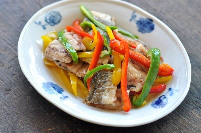 パプリカ入りいわしの南蛮漬け