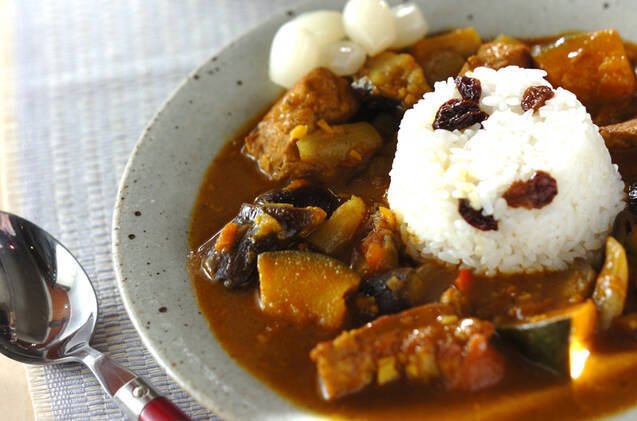 ナスたっぷりのカレー まろやか！絶品和風味