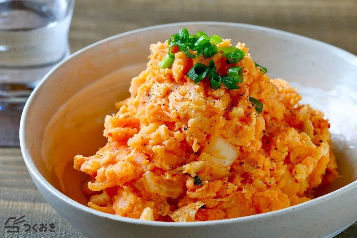 キムチとクリームチーズのポテトサラダ