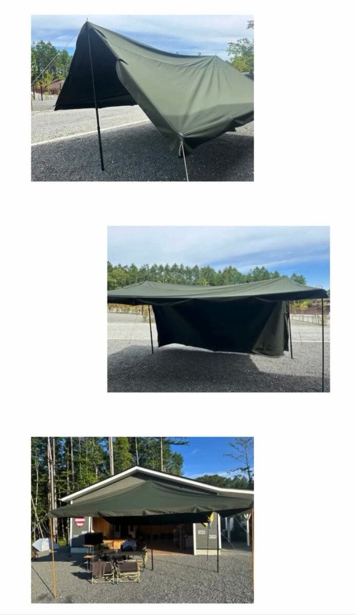 使い勝手抜群!「高撥水TCブッシュサバイバルタープ」