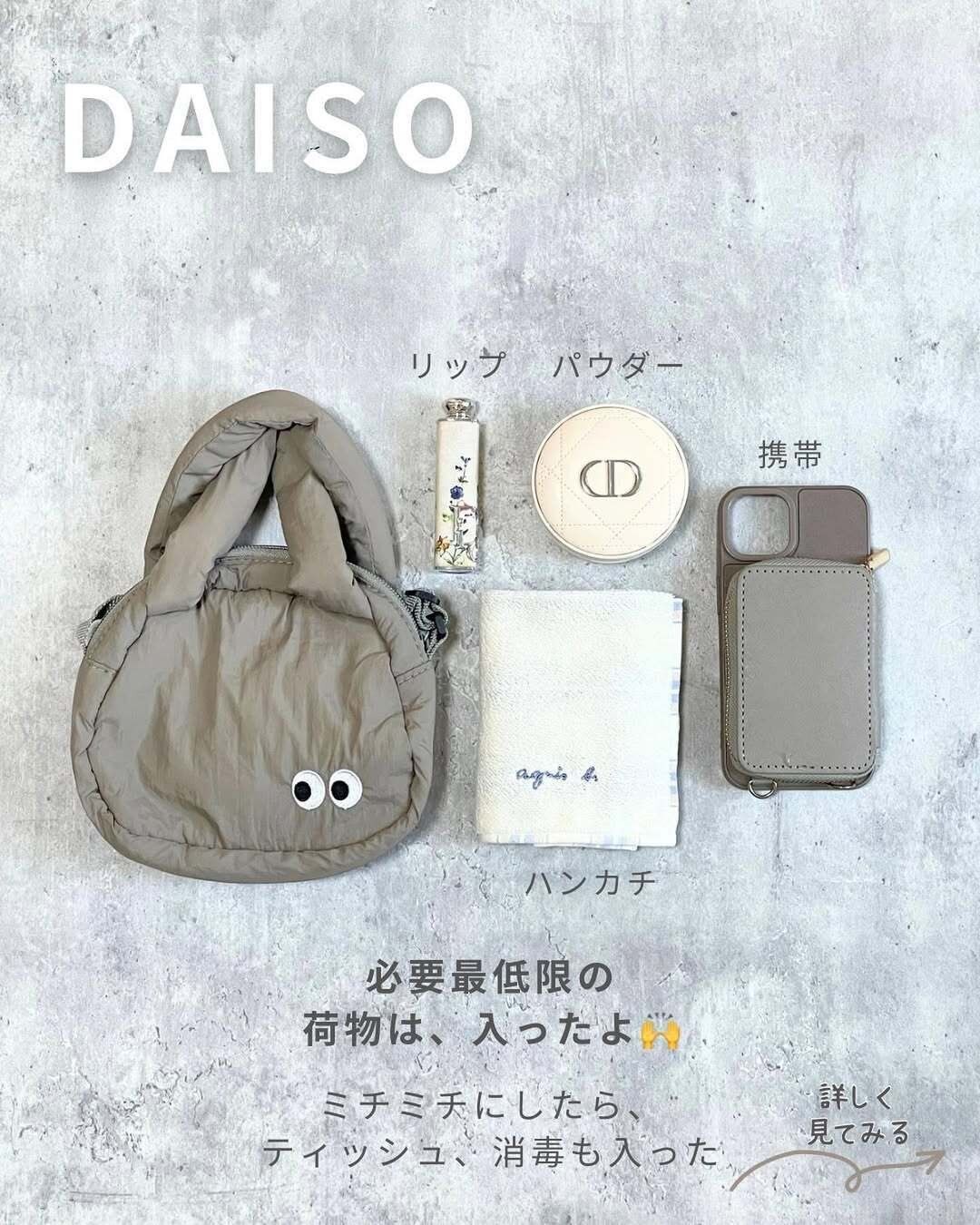 【ダイソー】ちょっとしたおでかけに便利なサイズ感