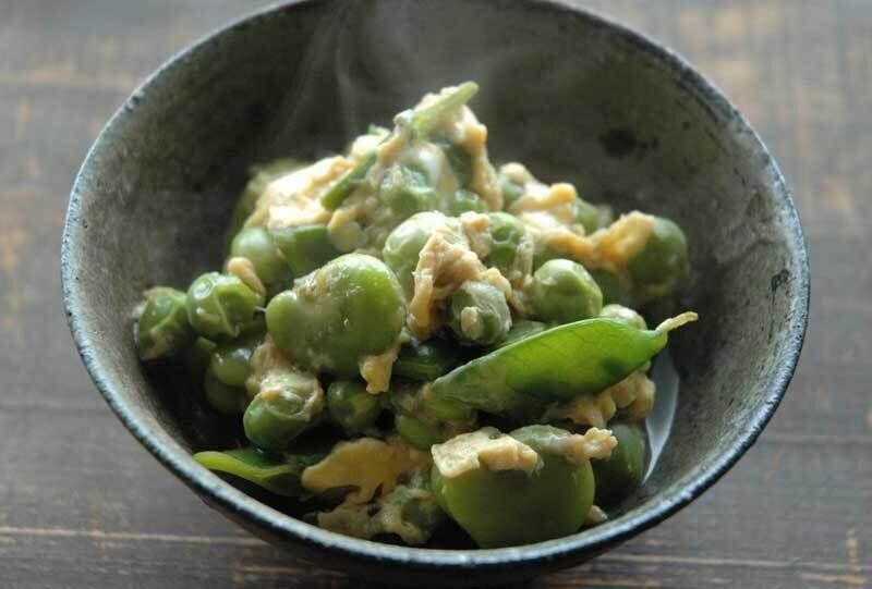 豆いろいろの卵とじのレシピ