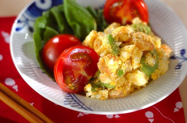 ソラ豆とむきエビのマヨサラダ