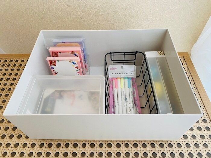 引き出しの中の文具収納