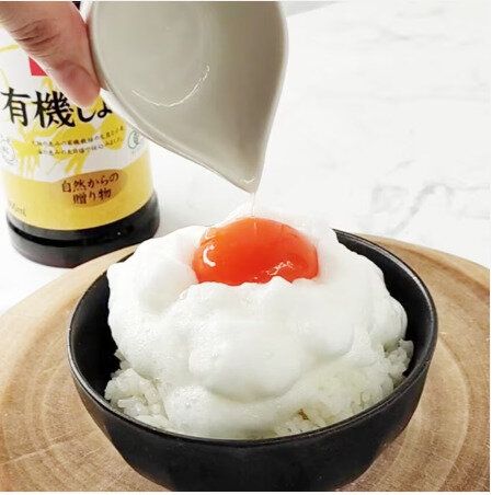 【キャンプ】朝食に♪炊きたてごはんで贅沢淡雪TKG