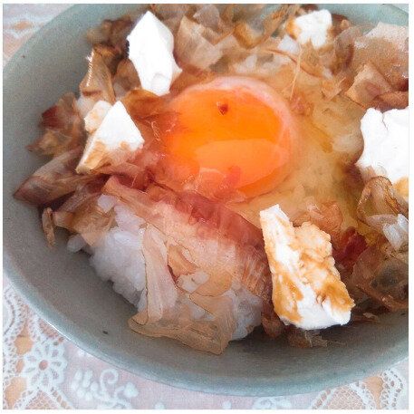 クリームチーズの卵かけご飯