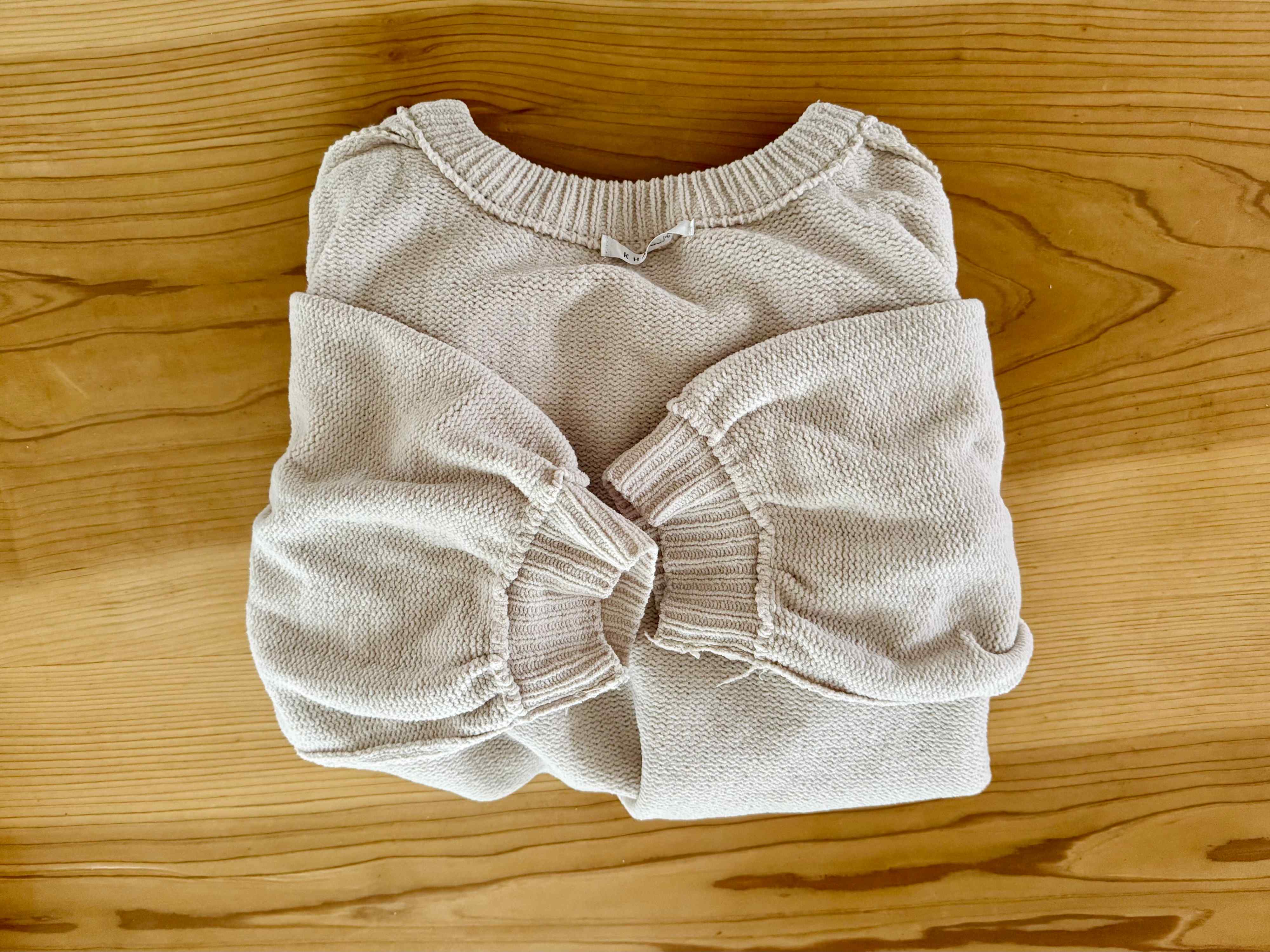 ニットは裏返して洗濯する