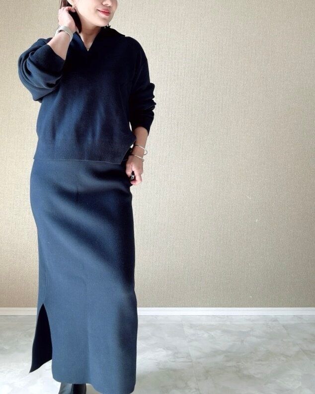 スムースコットンブレンドスカート　ユニクロ