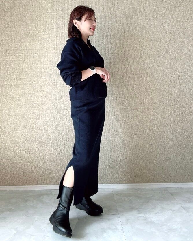 スムースコットンブレンドスカート　ユニクロ