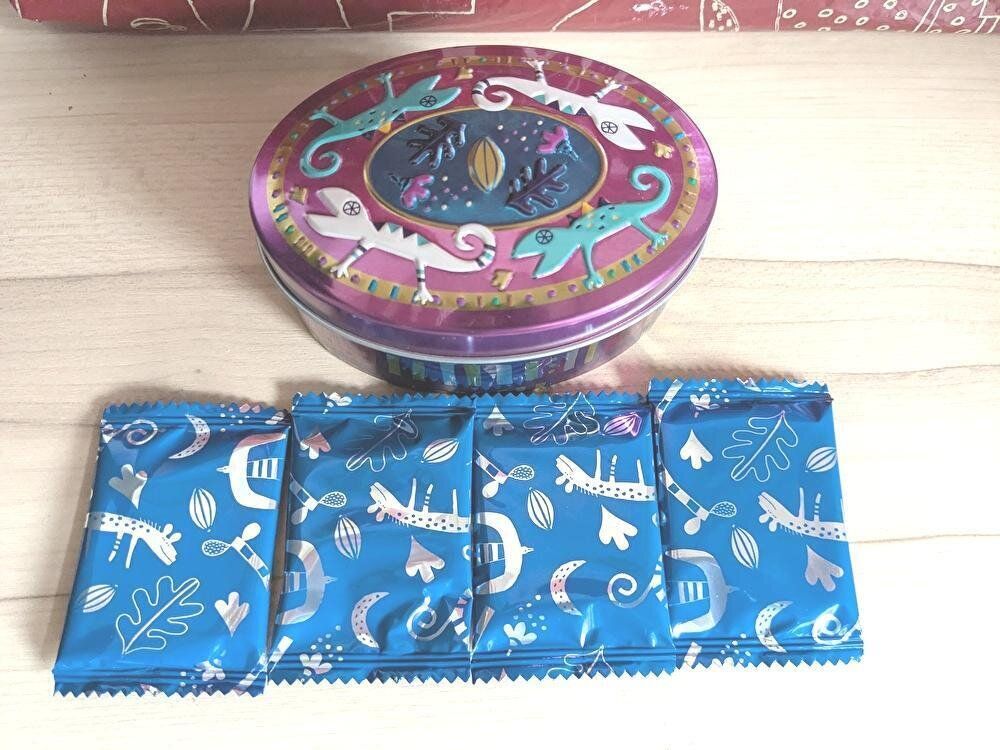 カルディオリジナル　カカオの森　トカゲ缶　パープル　1個