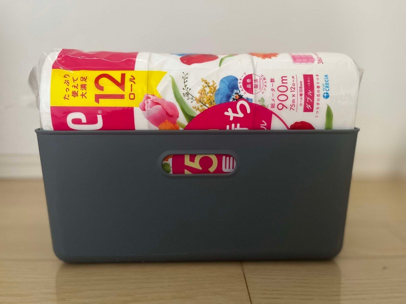 マットなグレーもいい！ダイソーのフタ付きソフトバスケット「R30ボックス」「R35ボックス」シリーズに注目