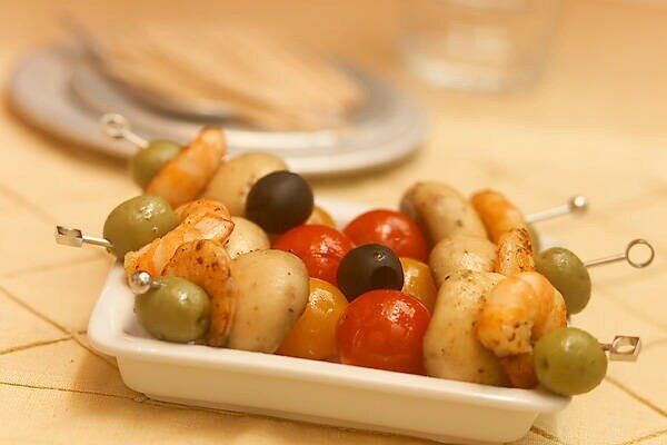 マッシュルームとエビ