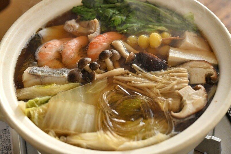 エビ入り寄せ鍋