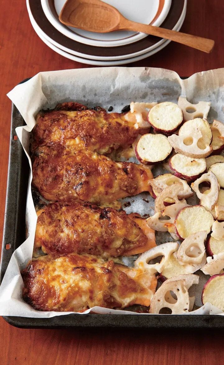 鮭のねぎみそチーズオーブン焼き